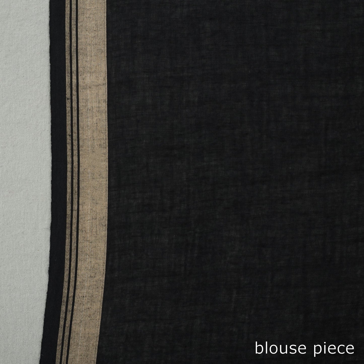 Black - handloom cotton phulia jamdani saree with tassels