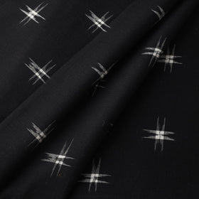 Buy Black Handloom Cotton Pochampally Double Ikat Fabric Online