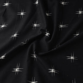 Buy Black Handloom Cotton Pochampally Double Ikat Fabric Online