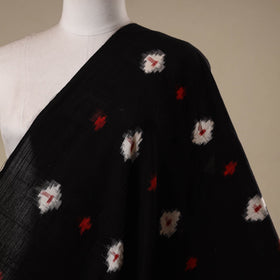 Black - handloom cotton pochampally double ikat fabric 05
