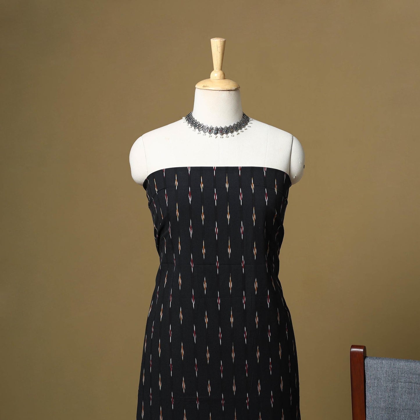 Pink - handloom cotton pochampally ikat 3pc unstitched