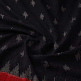 Black - handloom cotton pochampally ikat fabric
