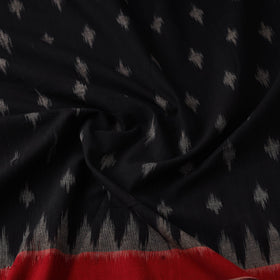Black - handloom cotton pochampally ikat fabric