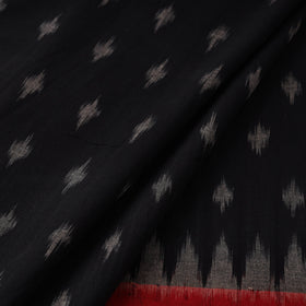 Black - handloom cotton pochampally ikat fabric