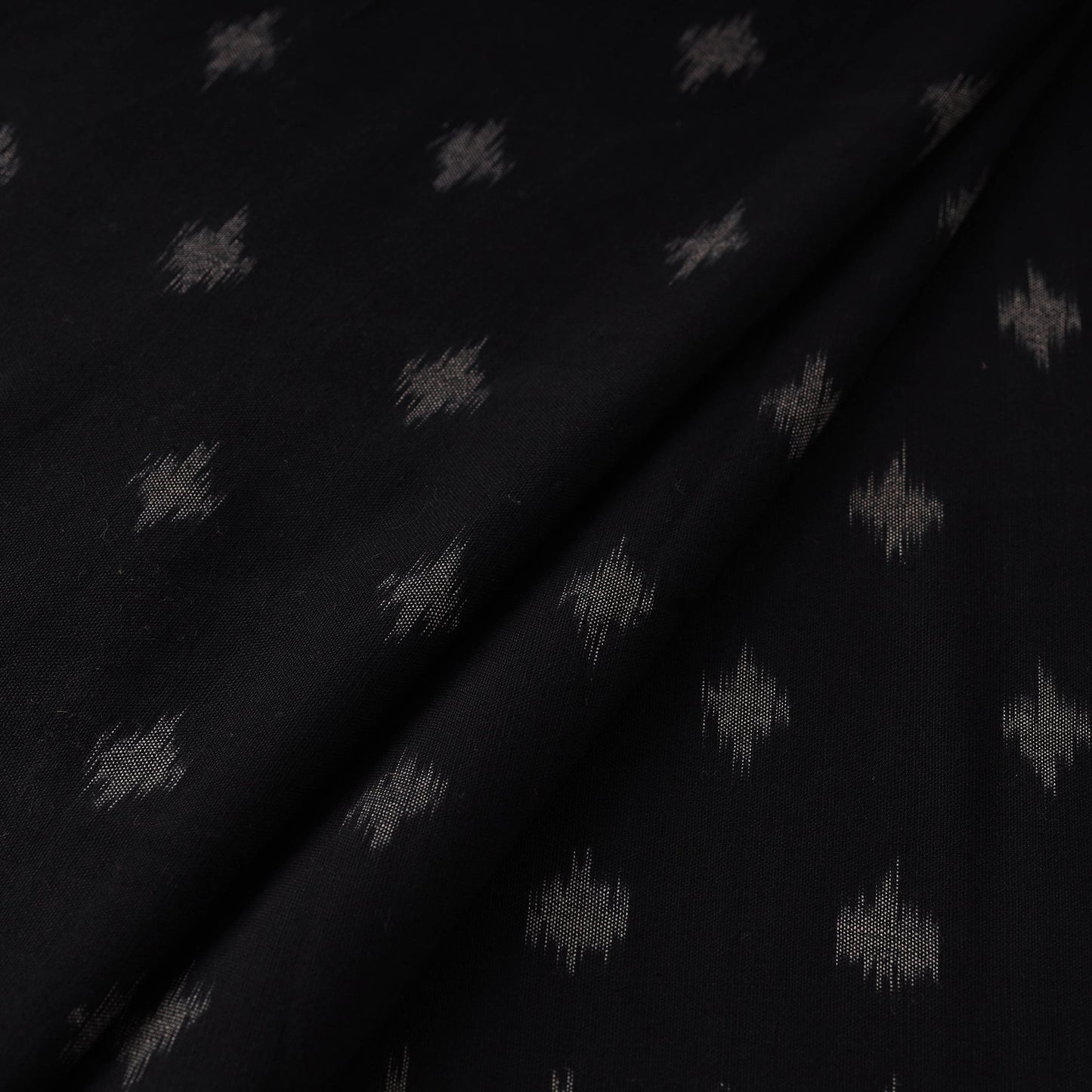 Handloom cotton pochampally ikat fabric with kalamkari