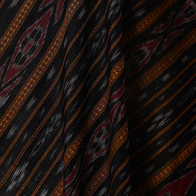Black - handloom cotton sambalpuri ikat fabric 01