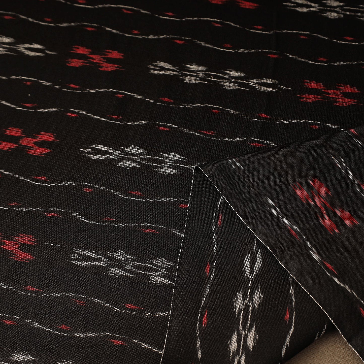 Black - handloom cotton sambalpuri ikat fabric 14