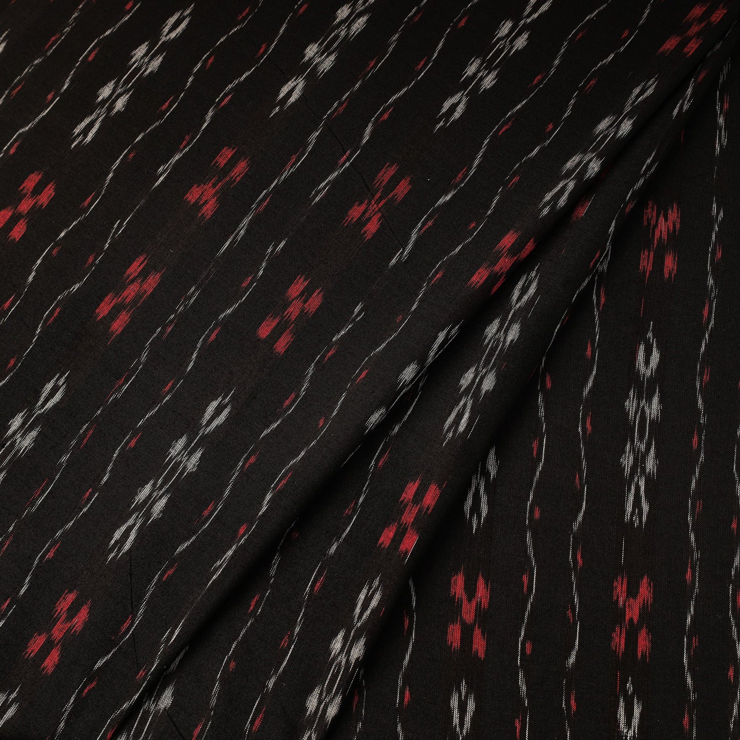 Black - handloom cotton sambalpuri ikat fabric 14