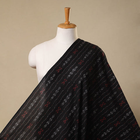 Black - handloom cotton sambalpuri ikat fabric 14