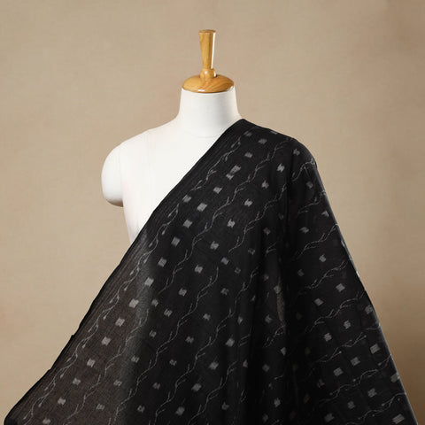  Black Handloom Cotton Sambalpuri Ikat Fabric