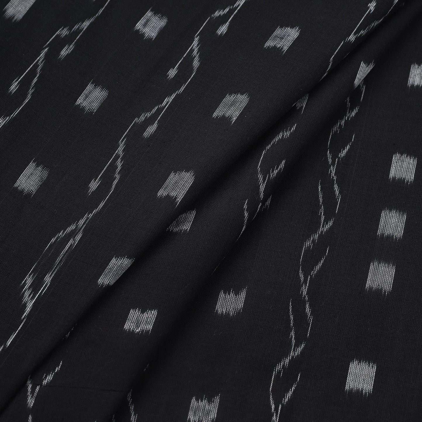  Black Handloom Cotton Sambalpuri Ikat Fabric