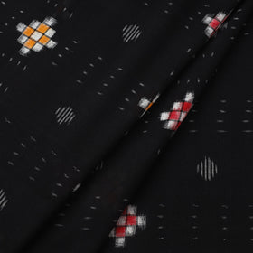 Buy Black Handloom Cotton Sambalpuri Ikat Fabric