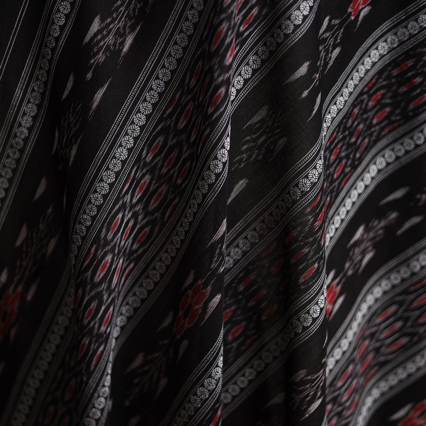 Handloom cotton sambalpuri ikat fabric 33 - handcrafted