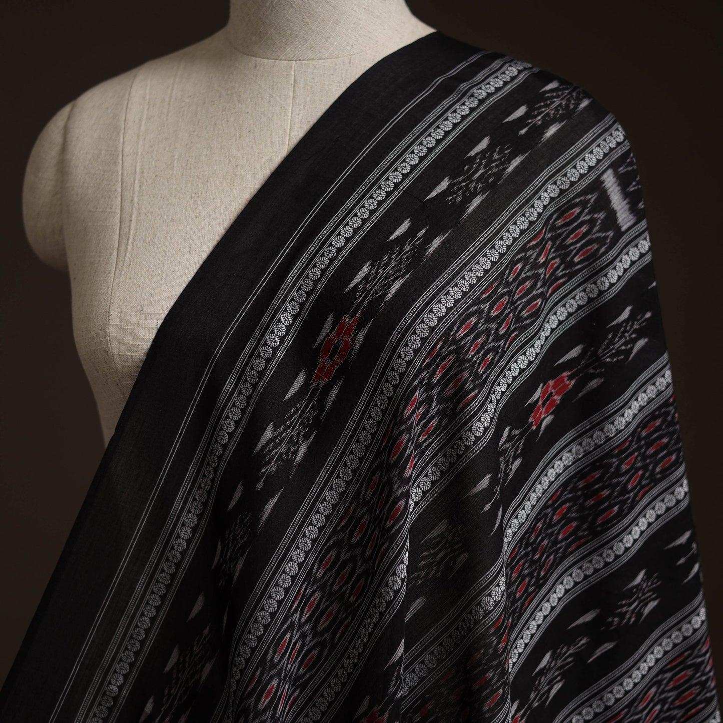 Handloom cotton sambalpuri ikat fabric 33 - handcrafted