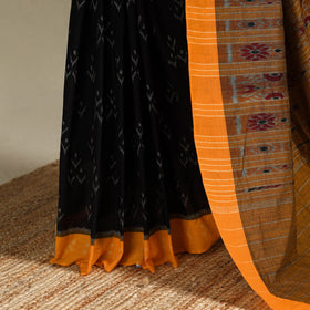 Black - handloom cotton sambalpuri ikat saree 01