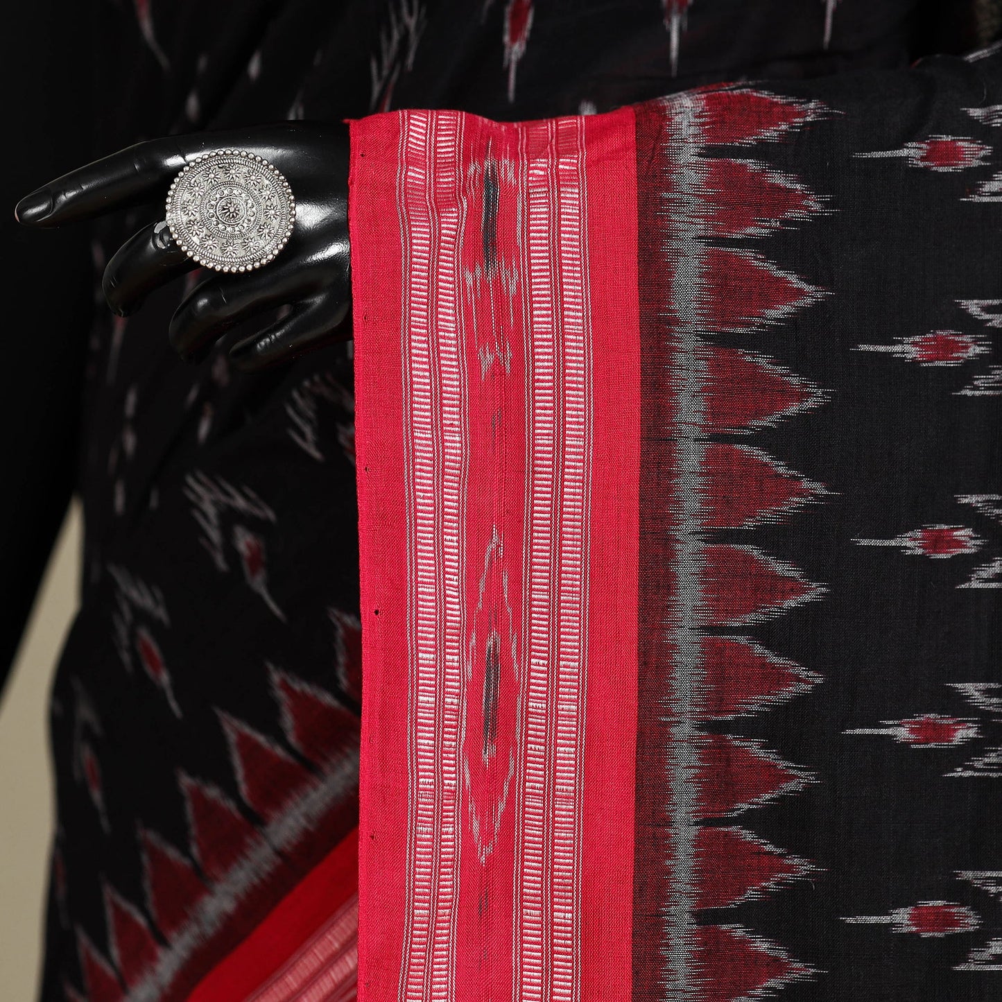 Black - handloom cotton sambalpuri ikat saree 11
