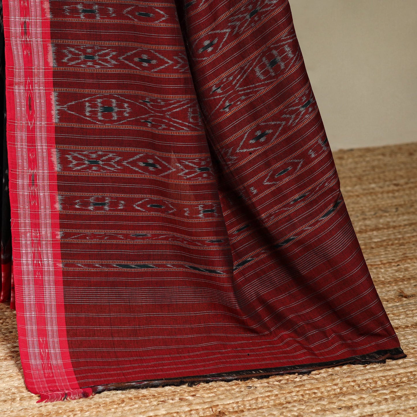 Black - handloom cotton sambalpuri ikat saree 11