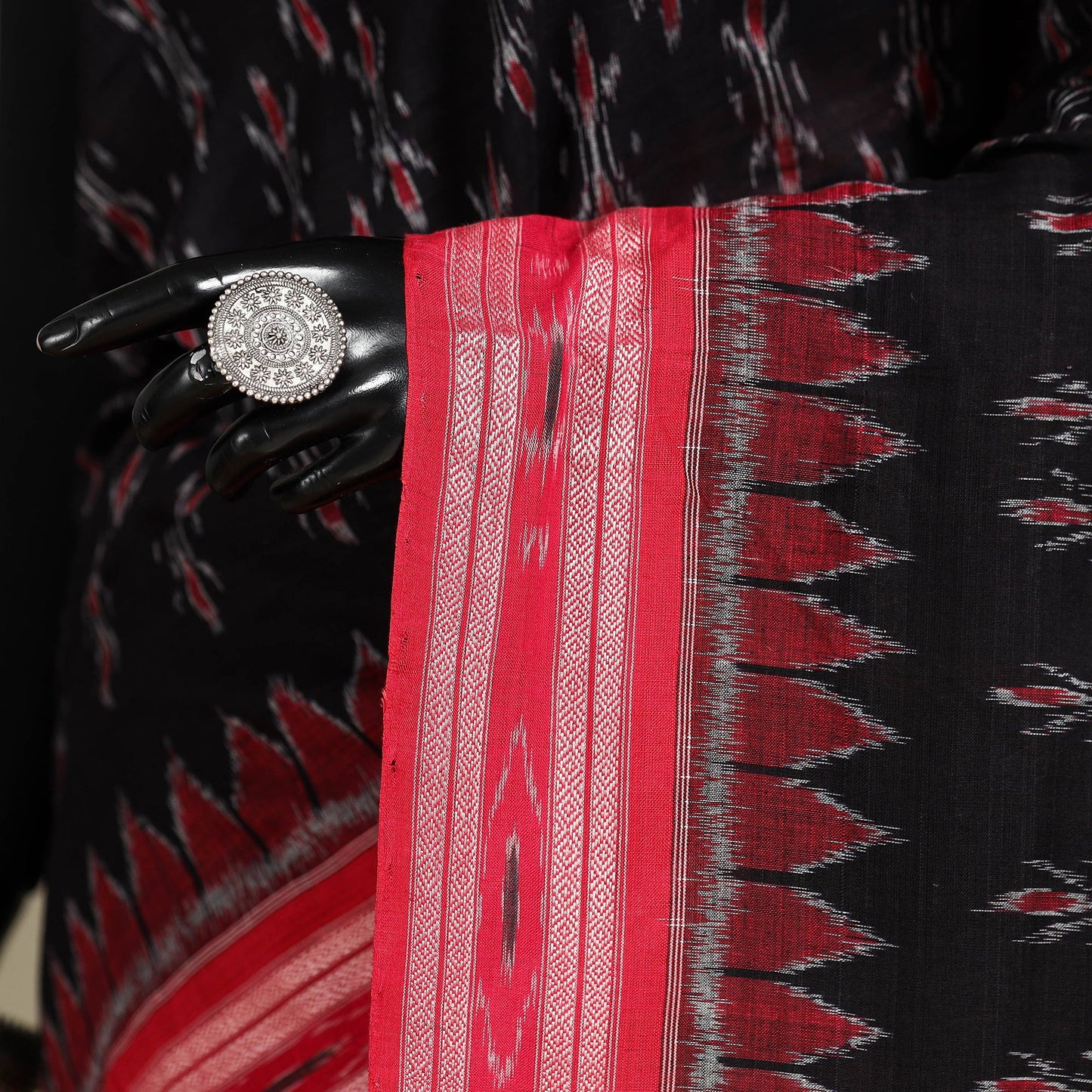 Black - handloom cotton sambalpuri ikat saree 20