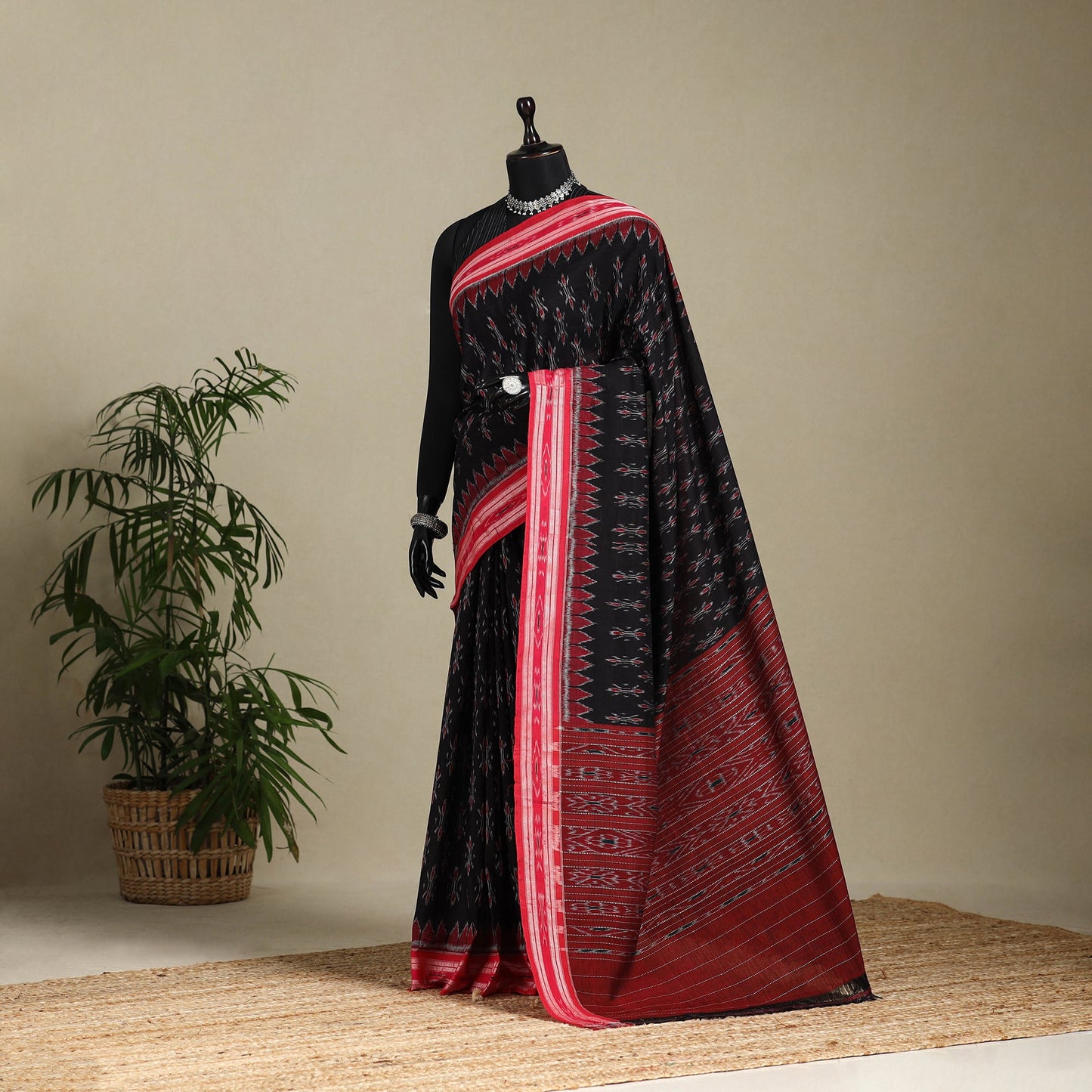 Black - handloom cotton sambalpuri ikat saree 20