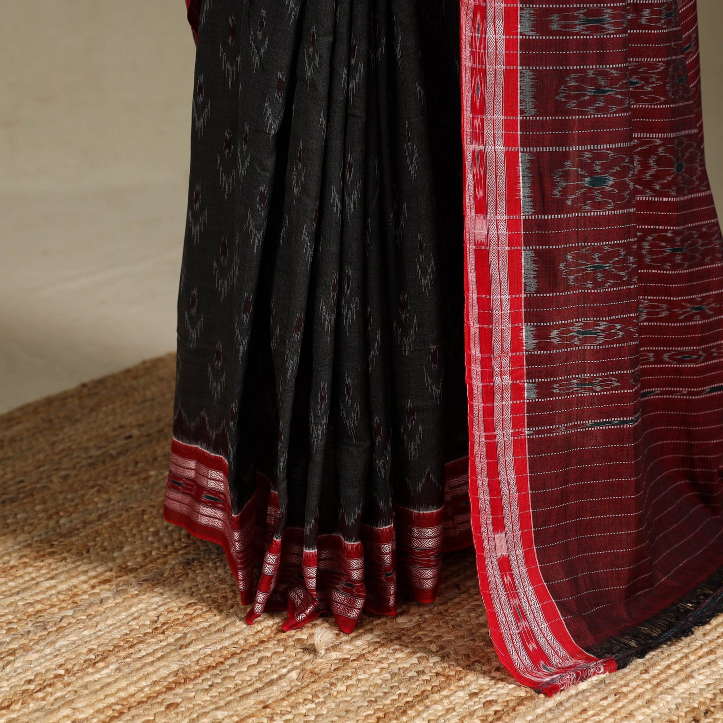 Black - handloom cotton sambalpuri ikat saree 28