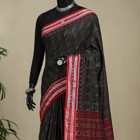 Black - handloom cotton sambalpuri ikat saree 28