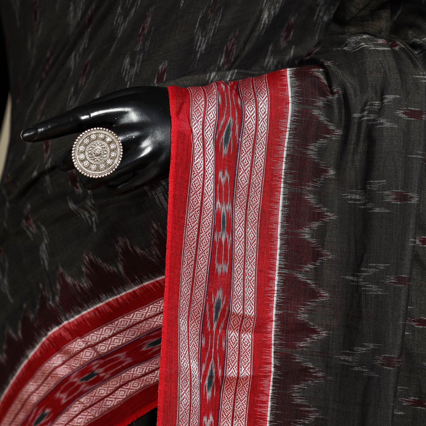 Black - handloom cotton sambalpuri ikat saree 28