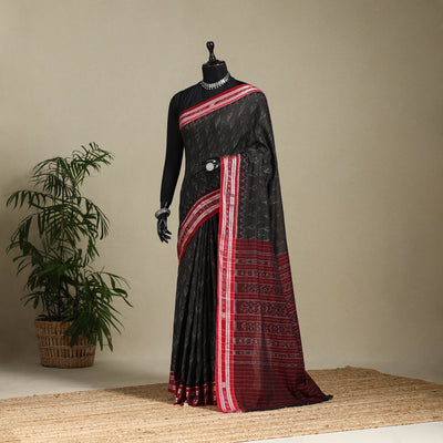 Black - handloom cotton sambalpuri ikat saree 28