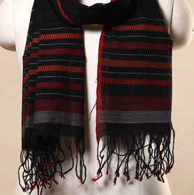 Black - handloom cotton srikakulam jamdani stole