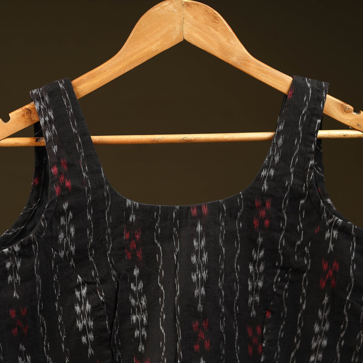 Black - handloom cotton stitched sambalpuri ikat blouse 04