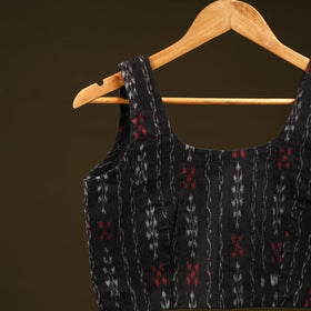 Black - handloom cotton stitched sambalpuri ikat blouse 04