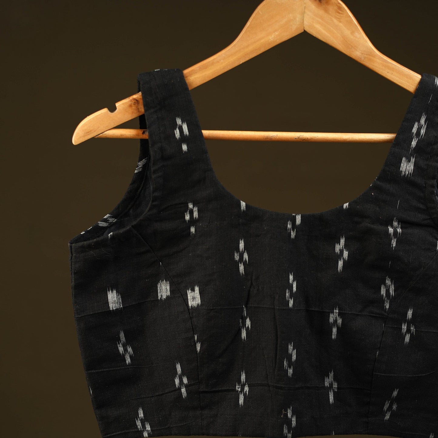 Black - handloom cotton stitched sambalpuri ikat blouse 09