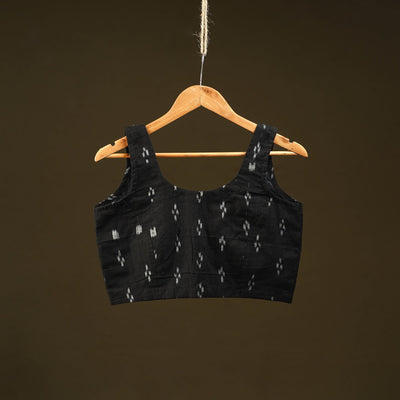 Black - handloom cotton stitched sambalpuri ikat blouse 09
