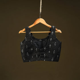 Black - handloom cotton stitched sambalpuri ikat blouse 09