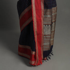  Handloom Cotton Thread Border Kanchipuram Saree 