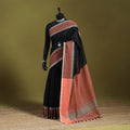 Black - handloom cotton thread border mangalagiri saree 35