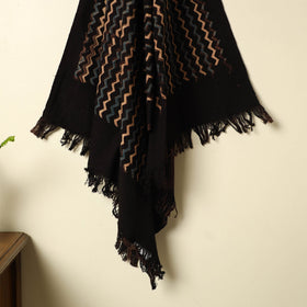 Black - handloom cotton towel 02 - handcrafted