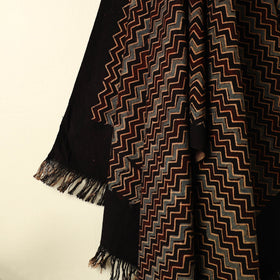 Black - handloom cotton towel 06 - handcrafted