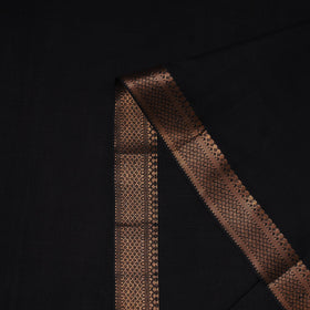 Black - handloom cotton zari border mangalagiri fabric 05