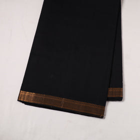 Black - handloom cotton zari border mangalagiri fabric 05