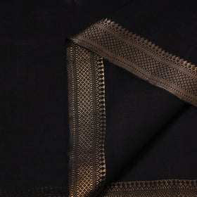 Black - handloom cotton zari border mangalagiri fabric 08