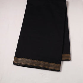 Black - handloom cotton zari border mangalagiri fabric 08