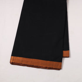Black - handloom cotton zari border mangalagiri fabric 10