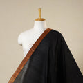 Black - handloom cotton zari border mangalagiri fabric 10