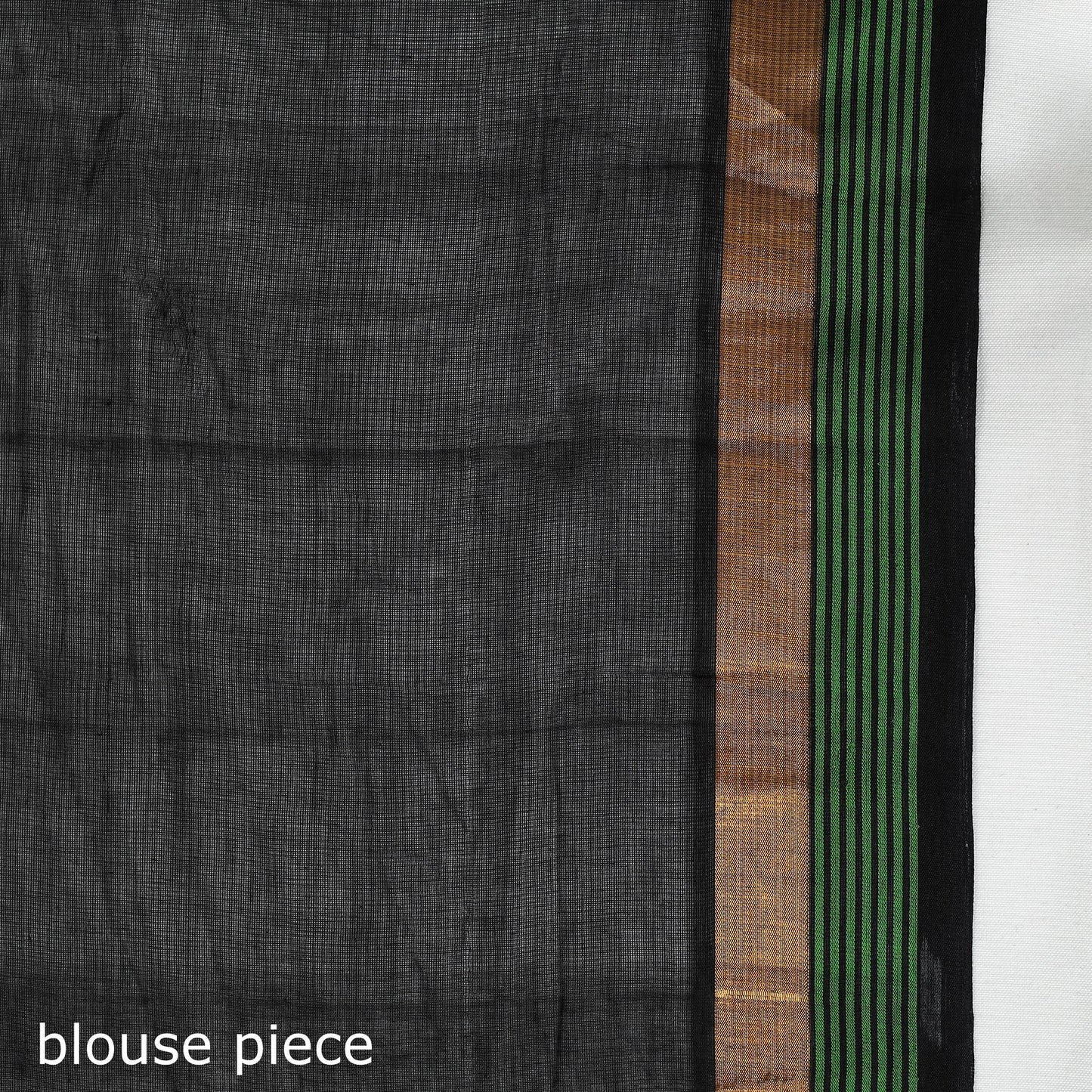  Black Handloom Cotton Zari & Thread Buti Venkatagiri Saree