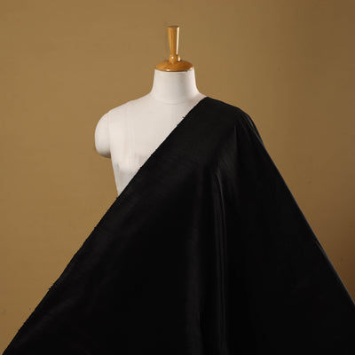 Handloom dupion silk natural dyed plain fabric 02