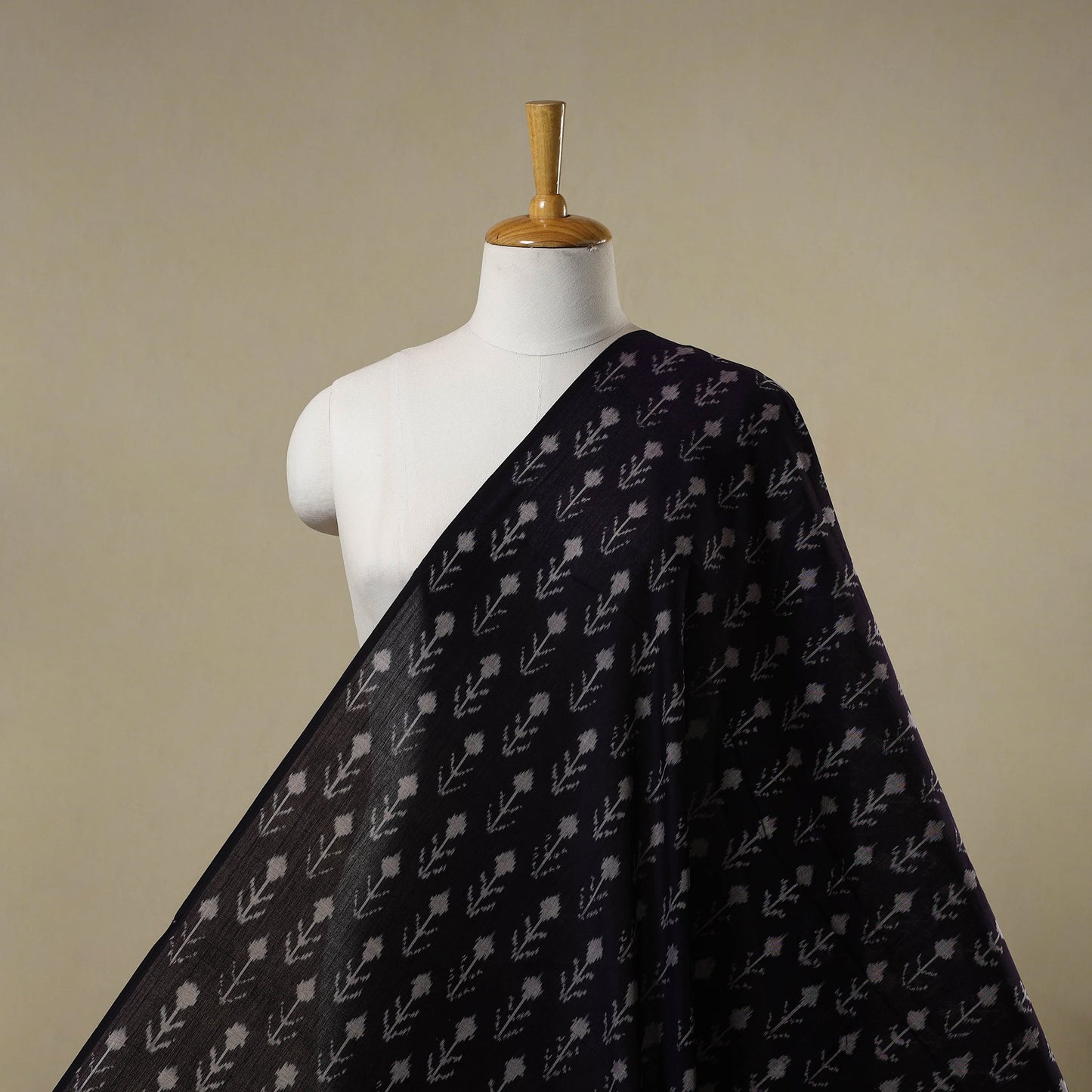 Handloom mercerised cotton pochampally ikat fabric 10