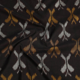 Black Handloom Mercerized Cotton Pochampally Ikat Dupatta