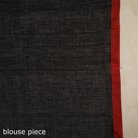 Black - handloom mul cotton phulia jamdani saree 03