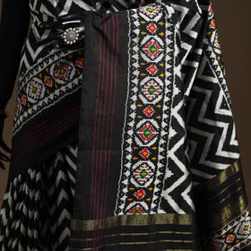 Handloom mulberry silk patola ikat pochampally saree 06