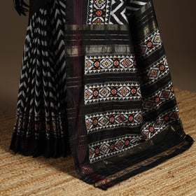 Handloom mulberry silk patola ikat pochampally saree 06